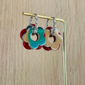 Boucles d'oreilles MYA rouge