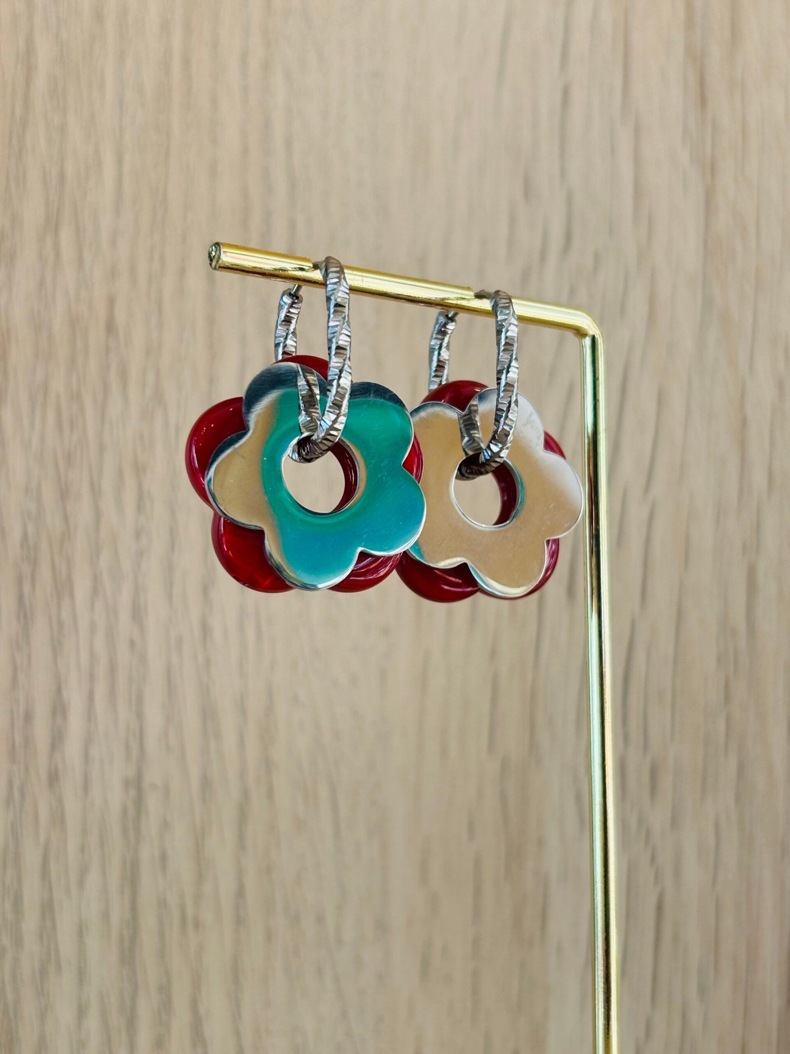 Boucles d'oreilles MYA rouge