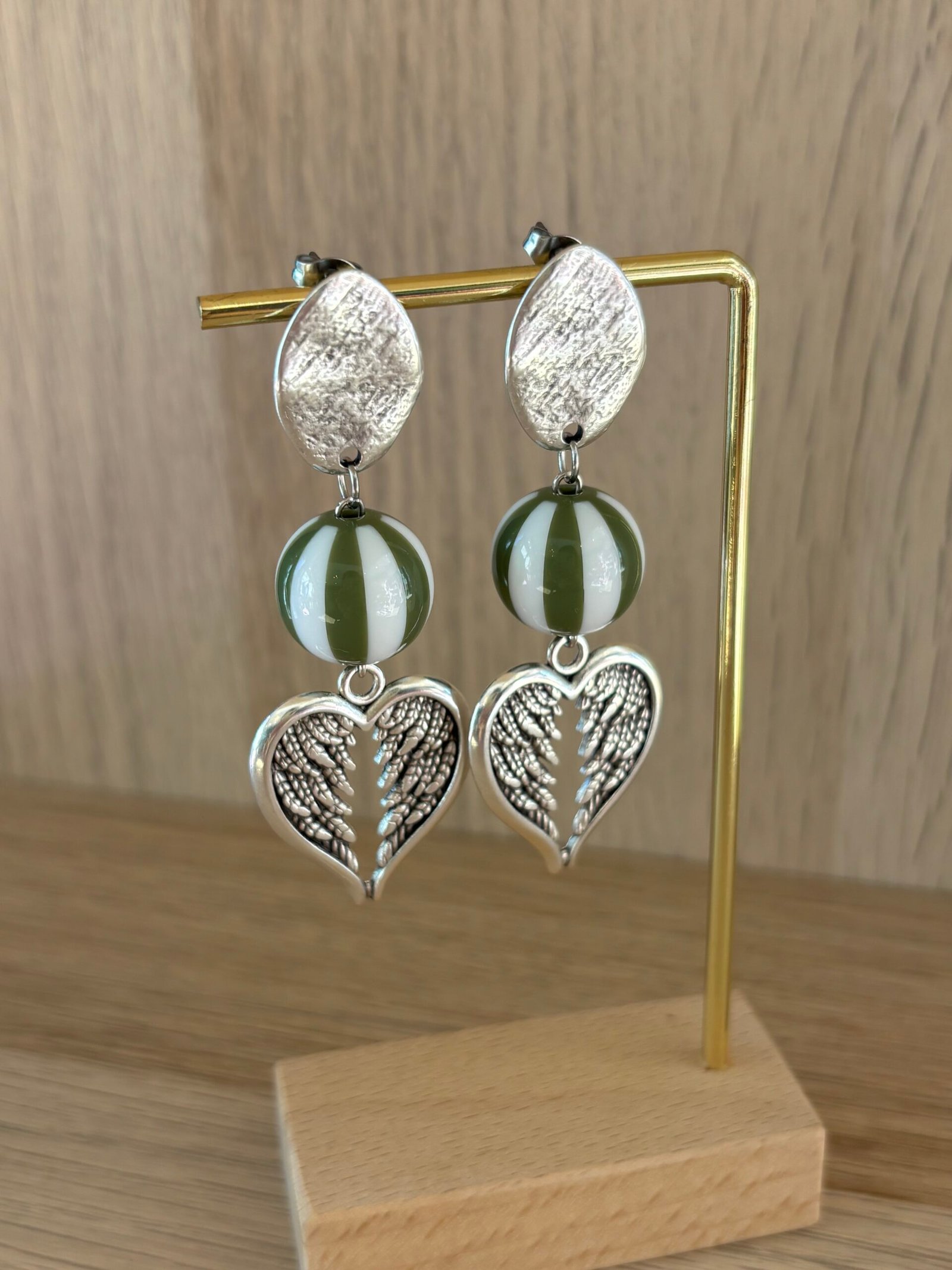Boucles d'oreilles SILOE kaki – Image 2