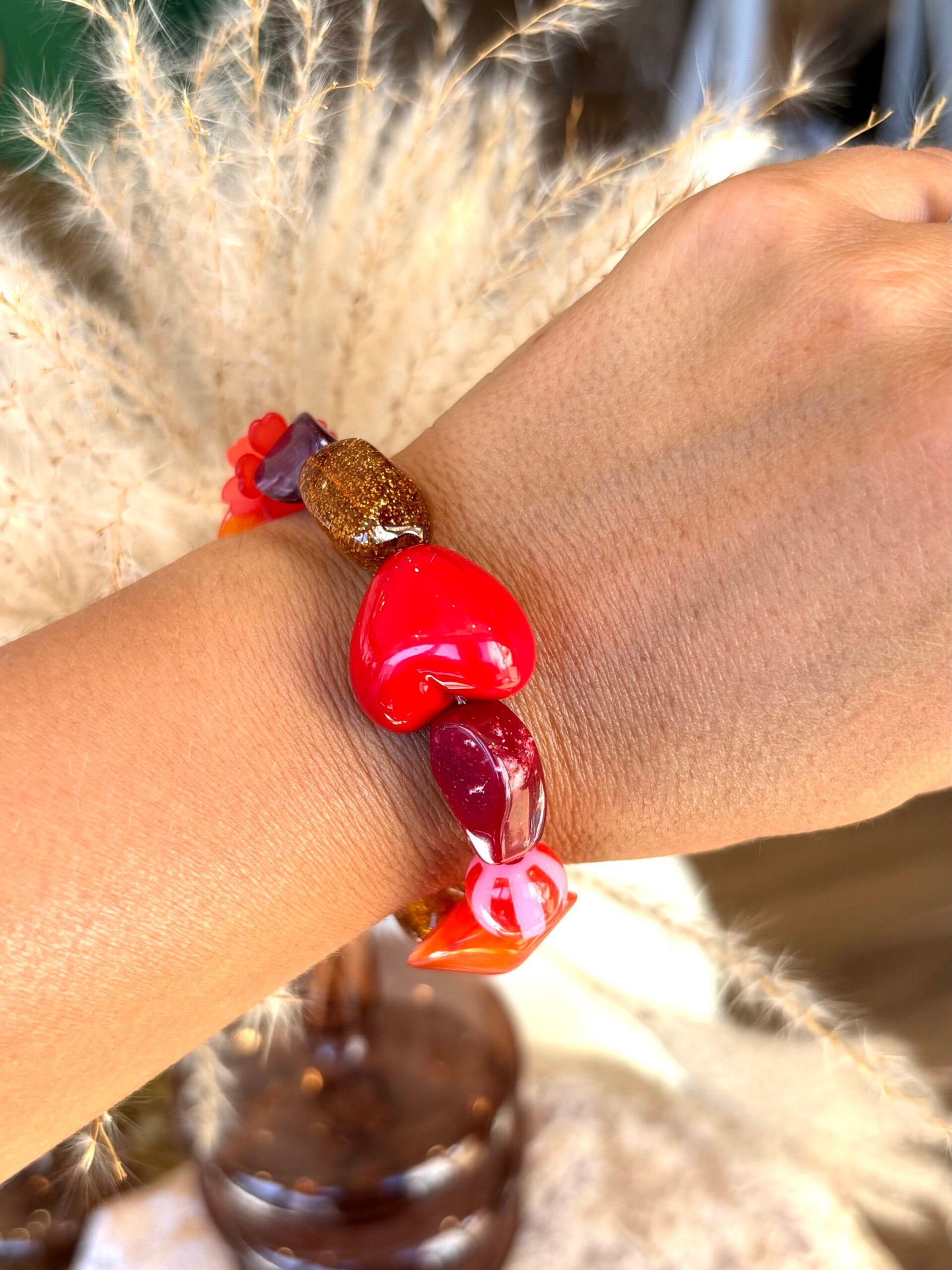 Bracelet SOLEIL nuance de rouge – Image 2