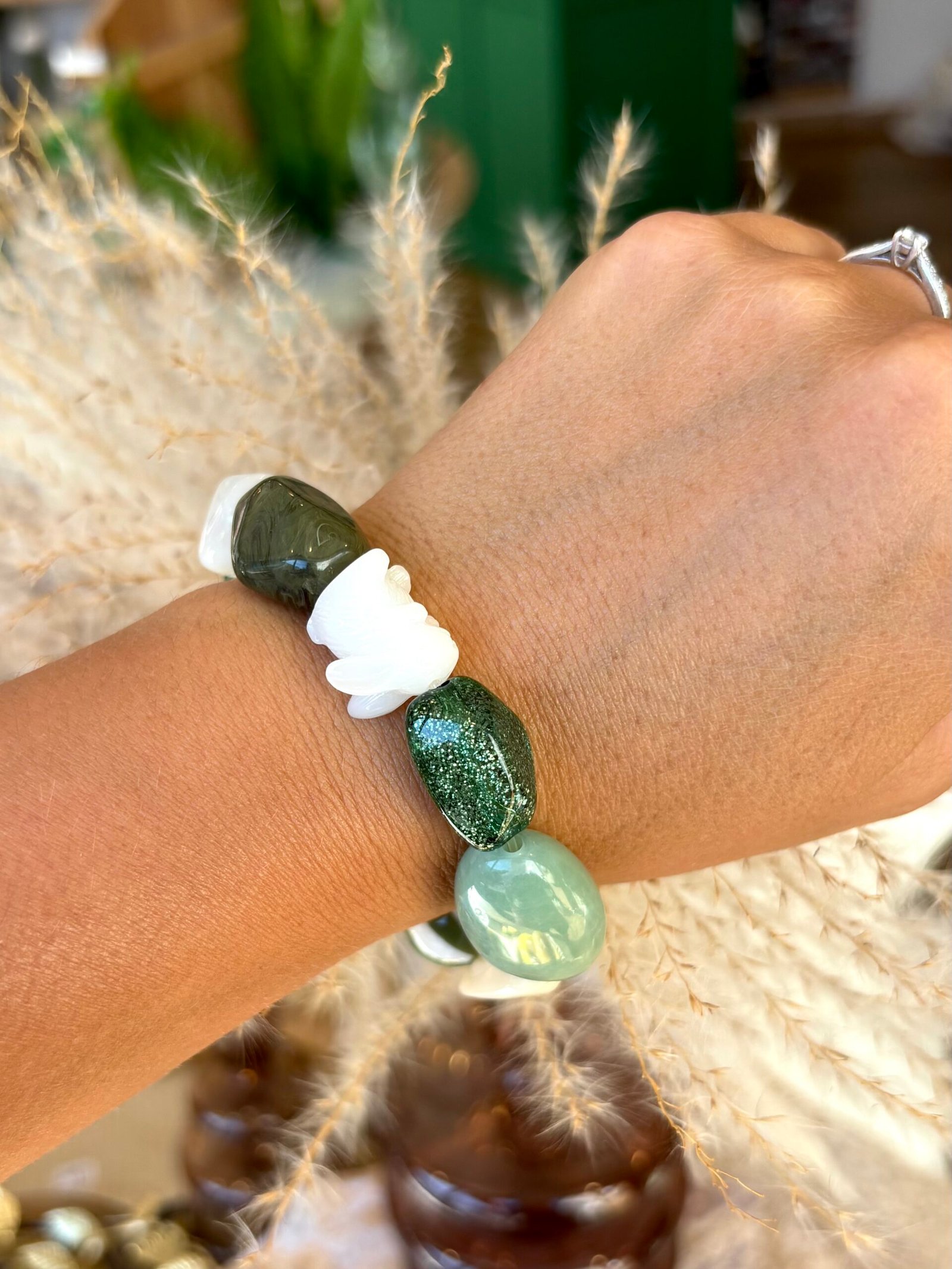 Bracelet SOLEIL nuance de vert – Image 2