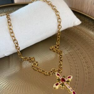 Collier long SOFIA rose