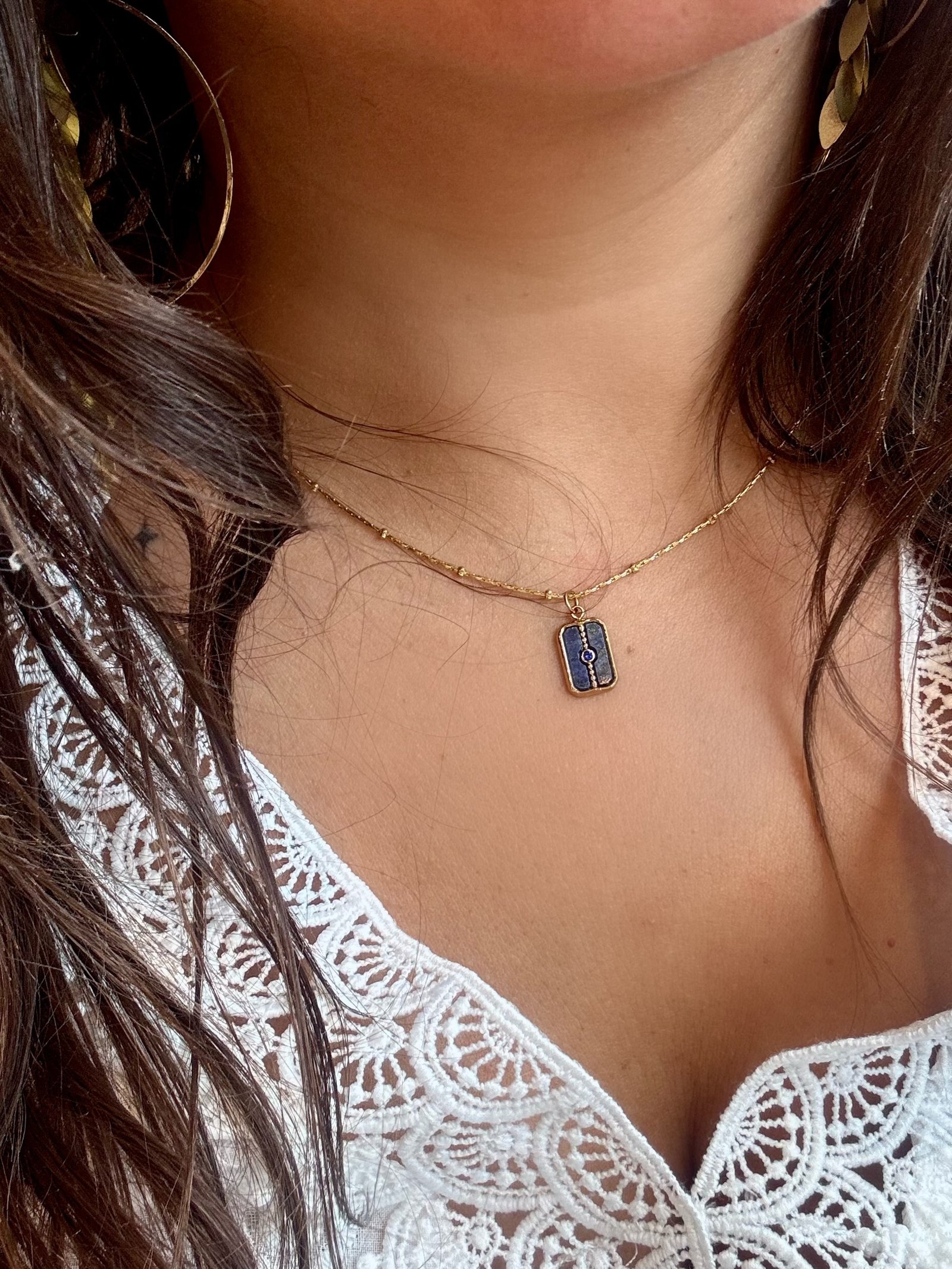 Collier SOUE bleu – Image 4