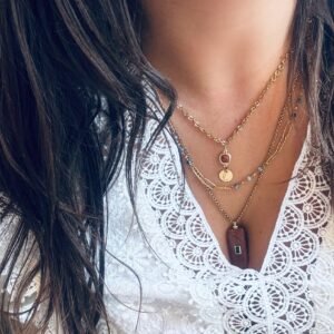 Collier NALINI vert, marron