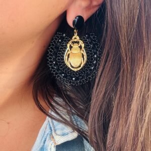 Boucles d'oreilles CAROLINE noir