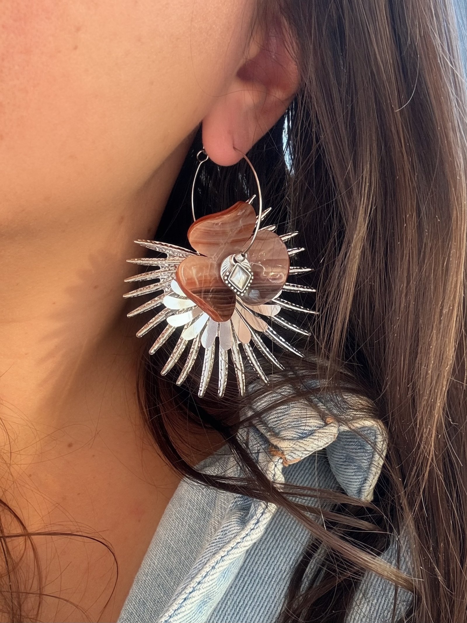 Boucles d'oreilles VANINA marron