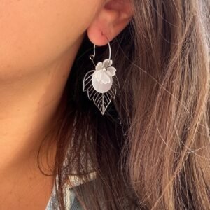 Boucles d'oreilles LÏANA blanc