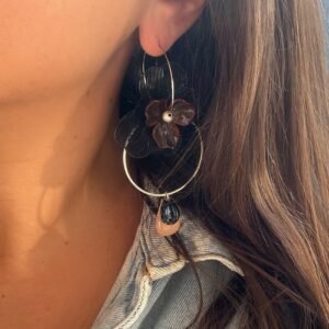 Boucles d'oreilles LAURE noir