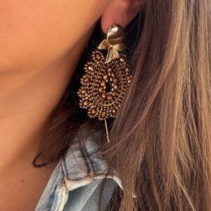 Boucles d'oreilles GAËLLE marron