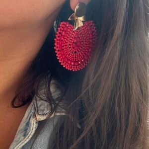 Boucles d'oreilles GIULIANA rouge
