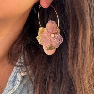 Boucles d'oreilles MARGAUX rose