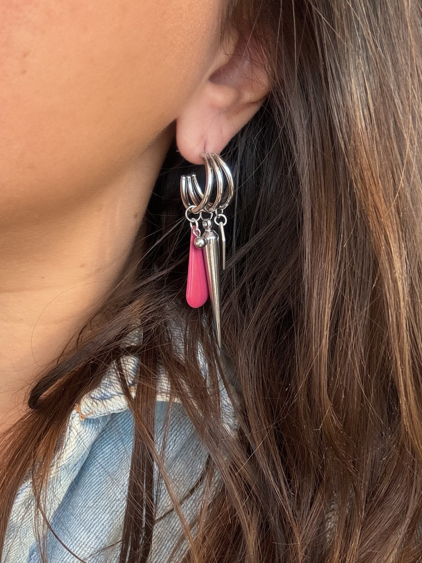 Boucles d'oreilles SUZIE prune – Image 2
