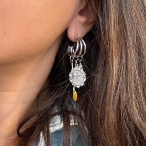 Boucles d'oreilles ALINE moutarde