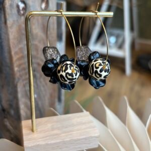Boucles d'oreilles EVY noir