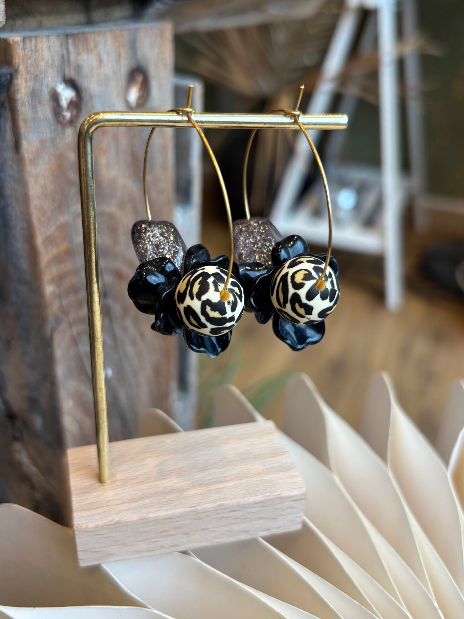 Boucles d'oreilles EVY noir