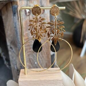 Boucles d'oreilles LEONTINE noir