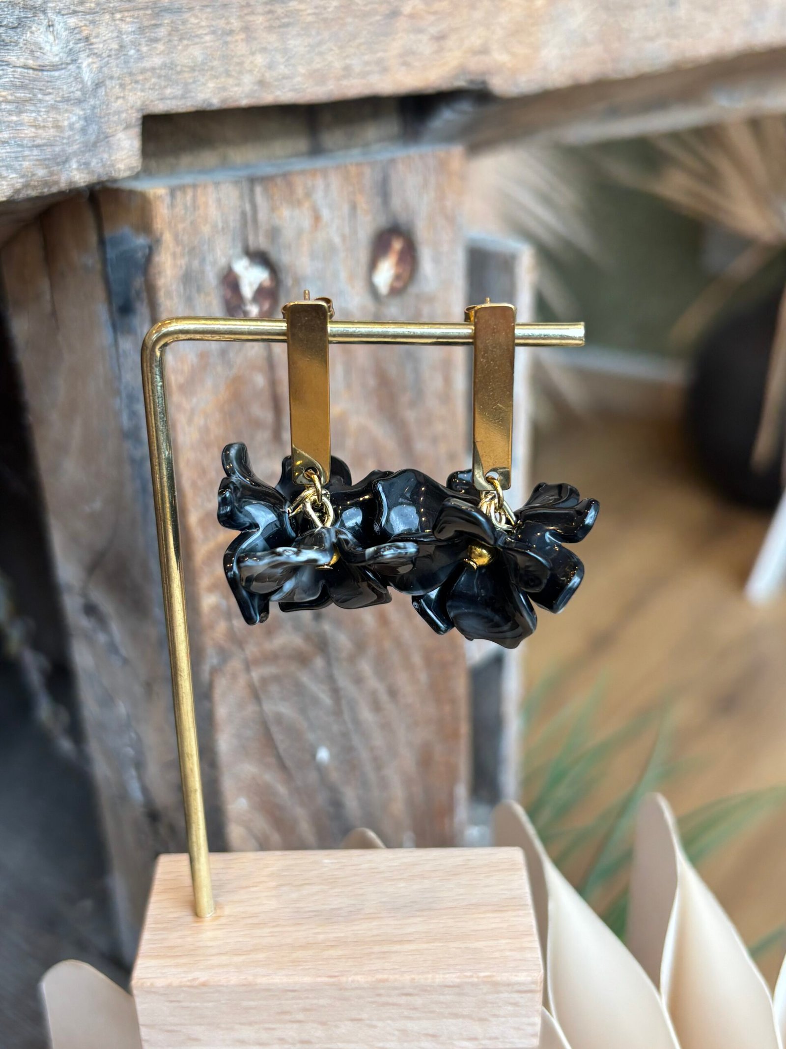 Boucles d'oreilles JYNA noir – Image 2