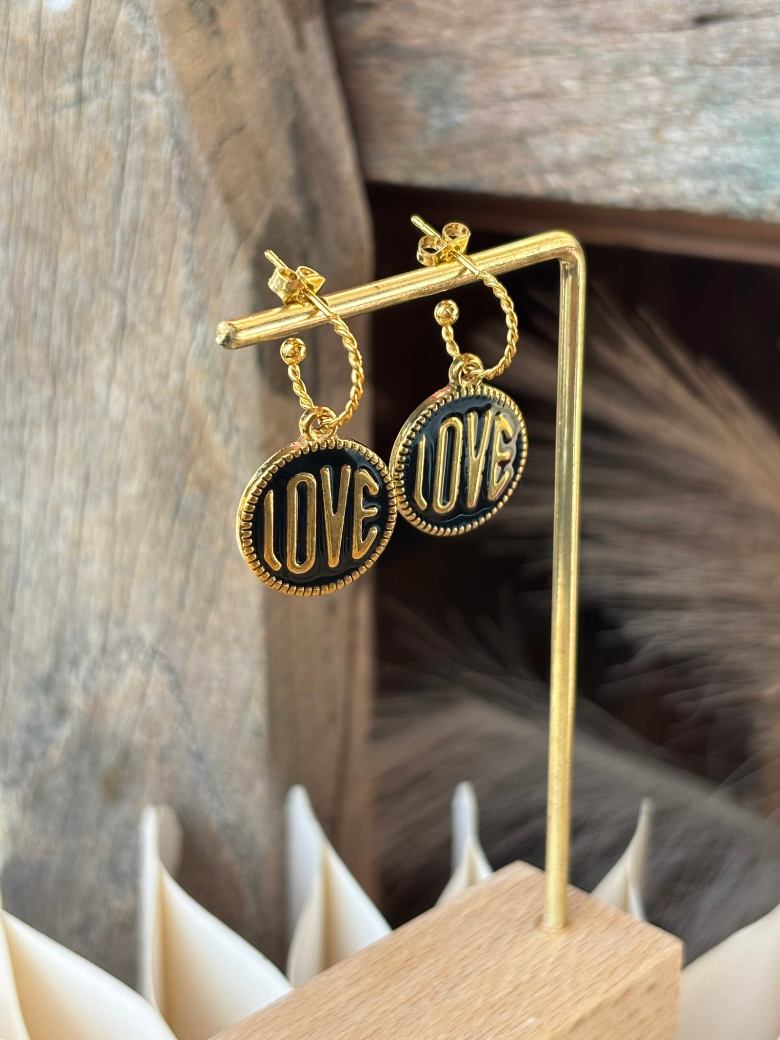 Boucles d'oreilles AMAYA noir