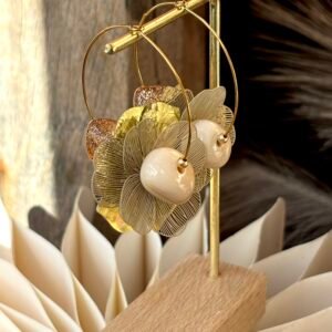 Boucles d'oreilles NASSIE beige