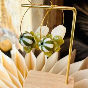 Boucles d'oreilles MOON kaki