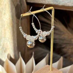Boucles d'oreilles PERLE blanc