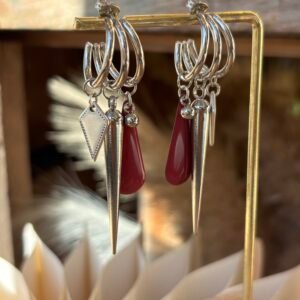 Boucles d'oreilles SUZIE prune