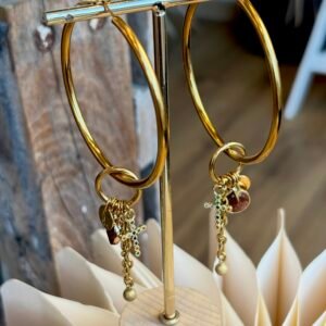 Boucles d'oreilles ESPERANCE marron