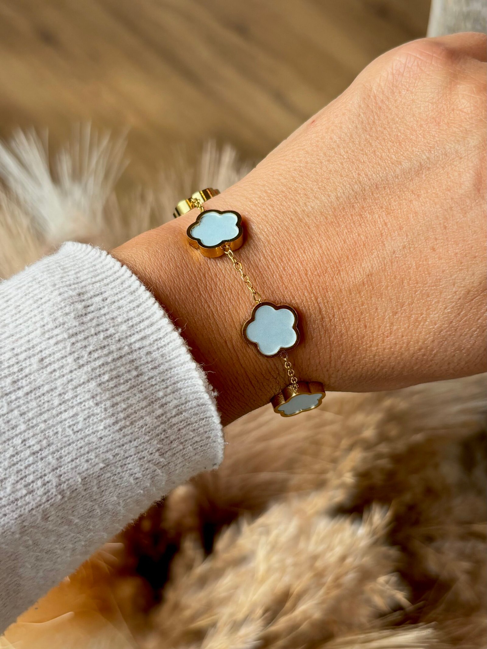 Bracelet AUDACIEUSE bleu ciel – Image 2